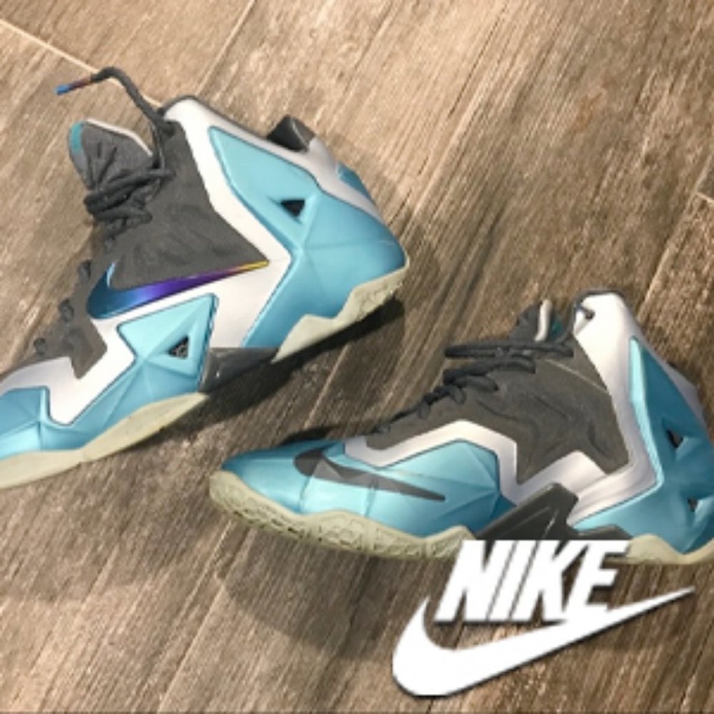 Nike Lebron XI GS Armory Slate Gamma Blue Light Armory 621712-400